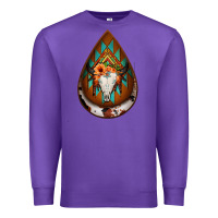 Purple aztec bullskull teardrop earrings Premium Sweatshirt - Jasminsmagicworld
