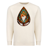 Sandshell aztec bullskull teardrop earrings Premium Sweatshirt - Jasminsmagicworld