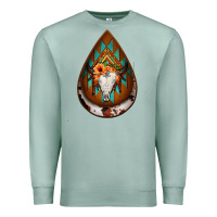 Seafoam aztec bullskull teardrop earrings Premium Sweatshirt - Jasminsmagicworld