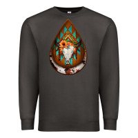 Smoke aztec bullskull teardrop earrings Premium Sweatshirt - Jasminsmagicworld