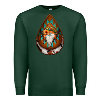 Sports Green aztec bullskull teardrop earrings Premium Sweatshirt - Jasminsmagicworld