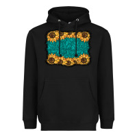 Black sunflower background Heavyweight Hoodie - BarkalooDesign