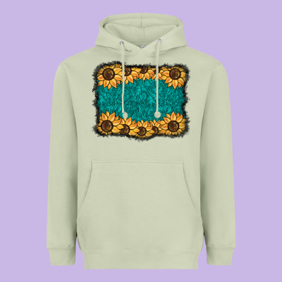 Sunflower Background Heavyweight Hoodie Designed By Barkaloodesign