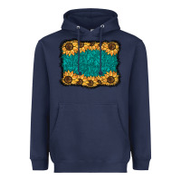 Navy sunflower background Heavyweight Hoodie - BarkalooDesign