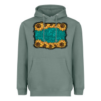 Sage sunflower background Heavyweight Hoodie - BarkalooDesign