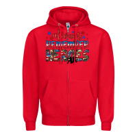Red always remember heroes Zipper Hoodie - JahusDesignShop