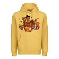 Antique Gold football turkey thanksgiving Premium Hoodie - MaliasSmallBusiness