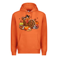 Carrot football turkey thanksgiving Premium Hoodie - MaliasSmallBusiness