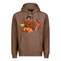 Chestnut football turkey thanksgiving Premium Hoodie - MaliasSmallBusiness