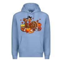Colony Blue football turkey thanksgiving Premium Hoodie - MaliasSmallBusiness