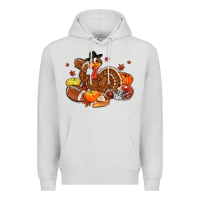 Dove Grey football turkey thanksgiving Premium Hoodie - MaliasSmallBusiness