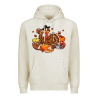 Football Turkey Thanksgiving Premium Hoodie | Teevron