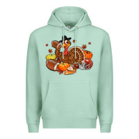 Seafoam football turkey thanksgiving Premium Hoodie - MaliasSmallBusiness