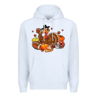 White football turkey thanksgiving Premium Hoodie - MaliasSmallBusiness