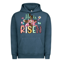 Pigment Midnight Navy he is risen Urban Hoodie - Artiststas