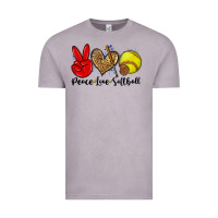 Vintage Zinc peace love softball Vintage Tee - Zillion Design Studio