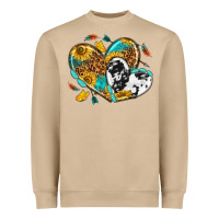 Mushroom cowhide leopard hearts Heavyweight Sweatshirt - texasbilliewilder
