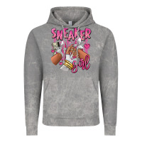 Cloud Rock Pink and white sneaker girl Vintage Hoodie - RanaPortraitStore