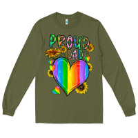 Army Green proud dad love Long Sleeve Tee - CowhideDigitalArt