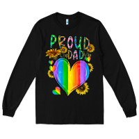 Black proud dad love Long Sleeve Tee - CowhideDigitalArt