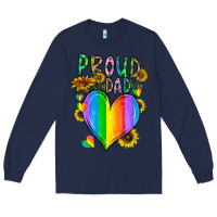 Navy proud dad love Long Sleeve Tee - CowhideDigitalArt