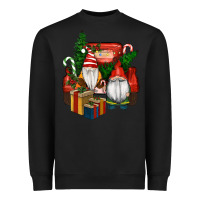Black Christmas Truck And Gnome Heavyweight Sweatshirt - RanaPortraitStore