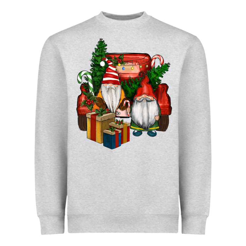 Christmas Truck And Gnome Heavyweight Sweatshirt by RanaPortraitStore | Teevron