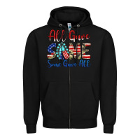 Black all gave some some gave all Zipper Hoodie - JahusDesignShop