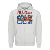Dove Grey all gave some some gave all Zipper Hoodie - JahusDesignShop
