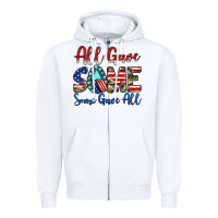 White all gave some some gave all Zipper Hoodie - JahusDesignShop