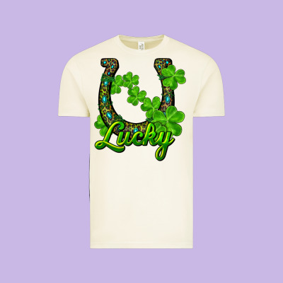 Lucky Shamrock Horseshoe Vintage Tee Designed By Ranaportraitstore
