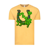 Vintage Mustard lucky shamrock horseshoe Vintage Tee - RanaPortraitStore