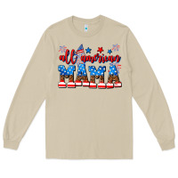 Mushroom all american mama Long Sleeve Tee - AdoDesignShop