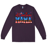 Plum all american mama Long Sleeve Tee - AdoDesignShop