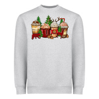 Heather Grey lumberjack coffee cups Heavyweight Sweatshirt - Zillion Design Studio