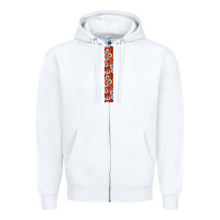 White Halloween Key Fob Zipper Hoodie - BundleAndBundleShop