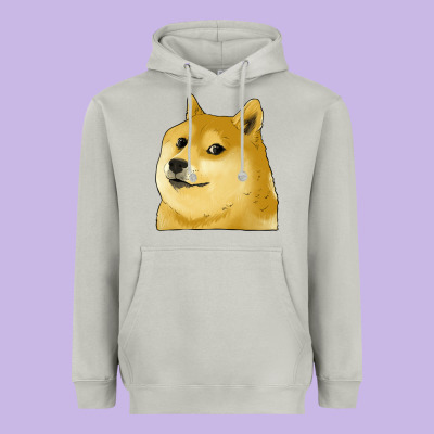 Doge Coin Shiba Dog Heavyweight Hoodie Designed By Jasminsmagicworld
