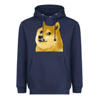 Navy doge coin shiba dog Heavyweight Hoodie - Jasminsmagicworld