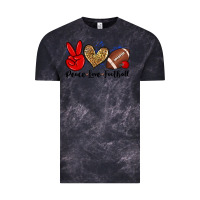 Cloud Black peace love football Vintage Tee - Zillion Design Studio
