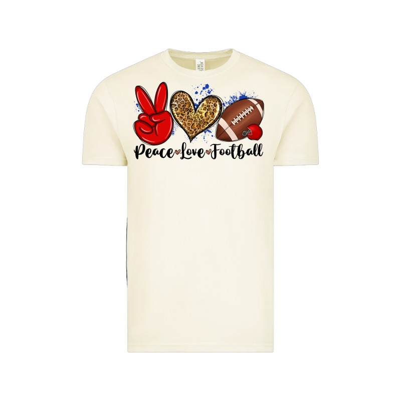 Peace Love Football Vintage Tee by Zillion Design Studio | Teevron
