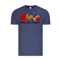 Vintage Denim peace love football Vintage Tee - Zillion Design Studio