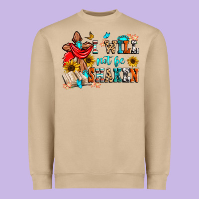 I Will Not Be Shaken Heavyweight Sweatshirt Designed By Zillion Design Studio