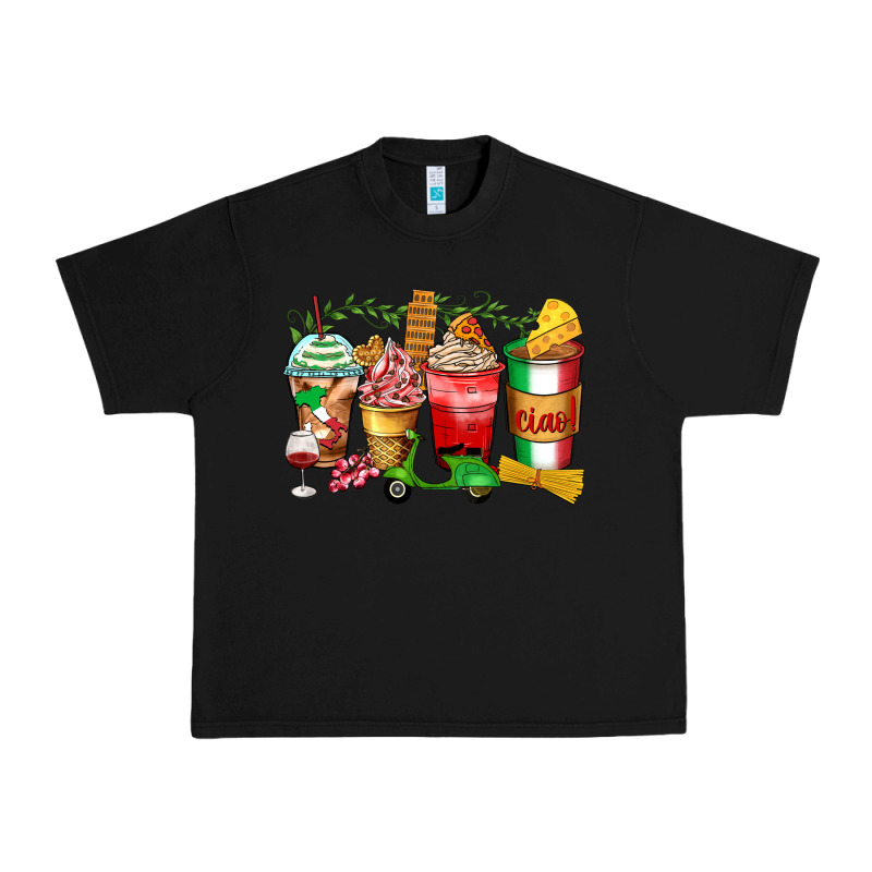 Italy Coffee Cups Urban Heavy Tee by Zillion Design Studio | Teevron