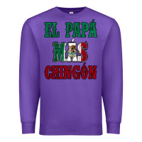 Purple El Papa Mas Chingon Mexican Flag Premium Sweatshirt - Jasminsmagicworld