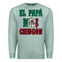 Seafoam El Papa Mas Chingon Mexican Flag Premium Sweatshirt - Jasminsmagicworld