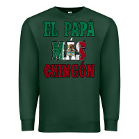 Sports Green El Papa Mas Chingon Mexican Flag Premium Sweatshirt - Jasminsmagicworld