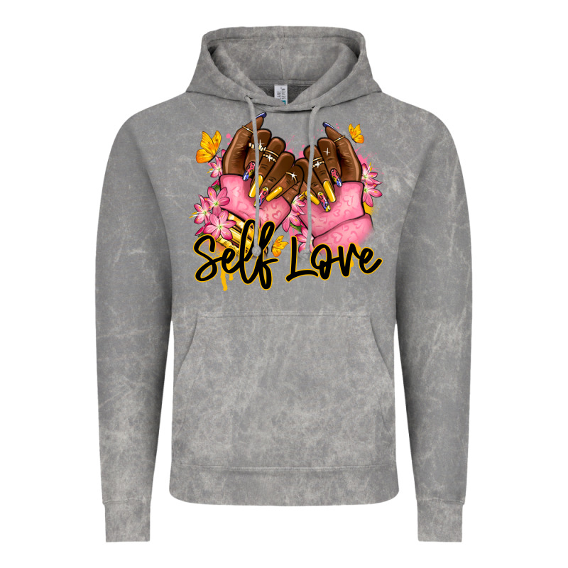Self Love Pink Afro Nails Vintage Hoodie by RanaPortraitStore | Teevron