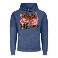 Vintage Denim Self love pink afro nails Vintage Hoodie - RanaPortraitStore