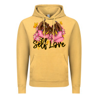 Vintage Mustard Self love pink afro nails Vintage Hoodie - RanaPortraitStore