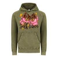 Vintage Olive Self love pink afro nails Vintage Hoodie - RanaPortraitStore